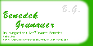 benedek grunauer business card
